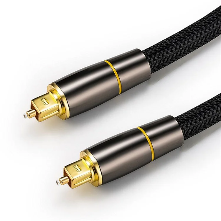 1m Digital Fiber Optical Audio Cable SPDIF Line 5.1 Channel Connection Wire for Soundbars / Stereo Systems / Amplifiers (Yellow Ring)