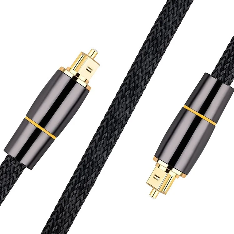 10m SPDIF Output 5.1 Channel Connection Wire TV DVD Digital Fiber Optical Audio Cable 24K Gold-plated Connector Line (Yellow Ring)