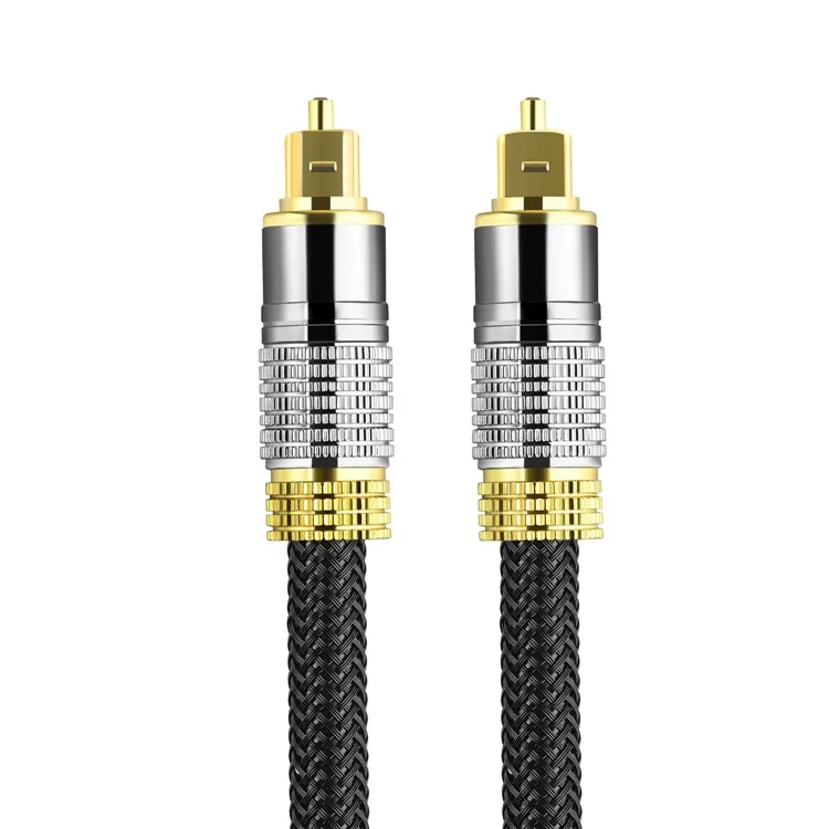 15m Optical Audio Cable Fiber Digital Optical SPDIF Toslink Line with Gold-Plated Connector for Home Theater, Sound Bar, DVD Player (Thread Type)