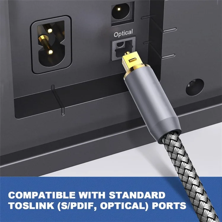 Câble Audio Optique Numérique 10m Pour PS4, Xbox, TV, Amplificateur, S / Cordon de Connexion du Périphérique Toslink de Sortie en Nylon de Sortie PDIF (style A)