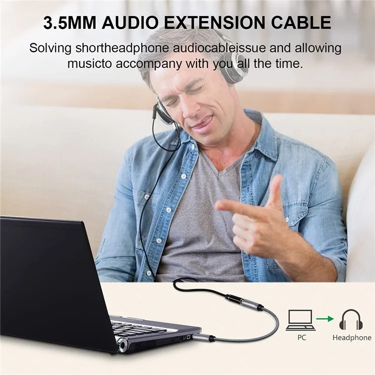 Cavo audio maschio-femmina da 2m 3,5 mm con connettore placcato in oro 24K HiFi Stereo Aux TRRS Cavo di estensione audio per microfono, altoparlante e cuffia