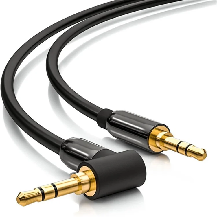 2m Tangle-Free 3.5mm AUX Cord Cell Phones Speakers L-Shaped Angled 3.5mm Car Stereo Audio Male to Male Cable