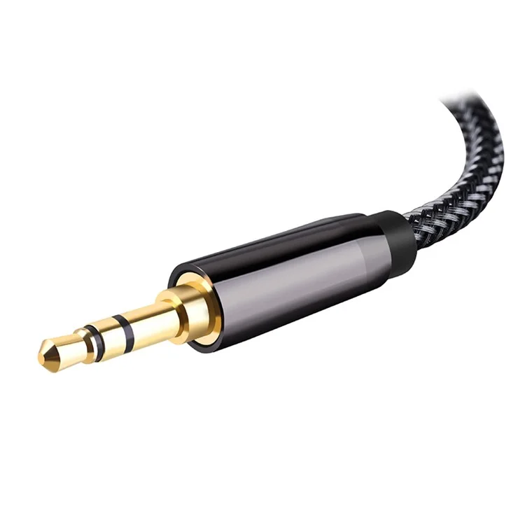 1m Nylon Braided Aux 3.5mm Male to Male Cable Audio Adapter Cord for Headphone, Car, Home Stereos, Speaker
