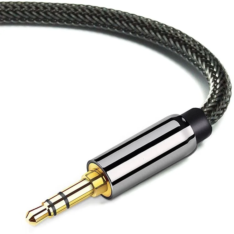 1m Nylon Braided Aux 3.5mm Male to Male Cable Audio Adapter Cord for Headphone, Car, Home Stereos, Speaker