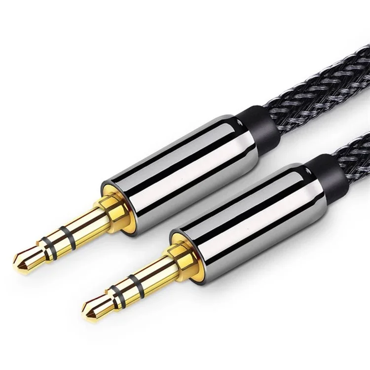 1m Nylon Braided Aux 3.5mm Male to Male Cable Audio Adapter Cord for Headphone, Car, Home Stereos, Speaker