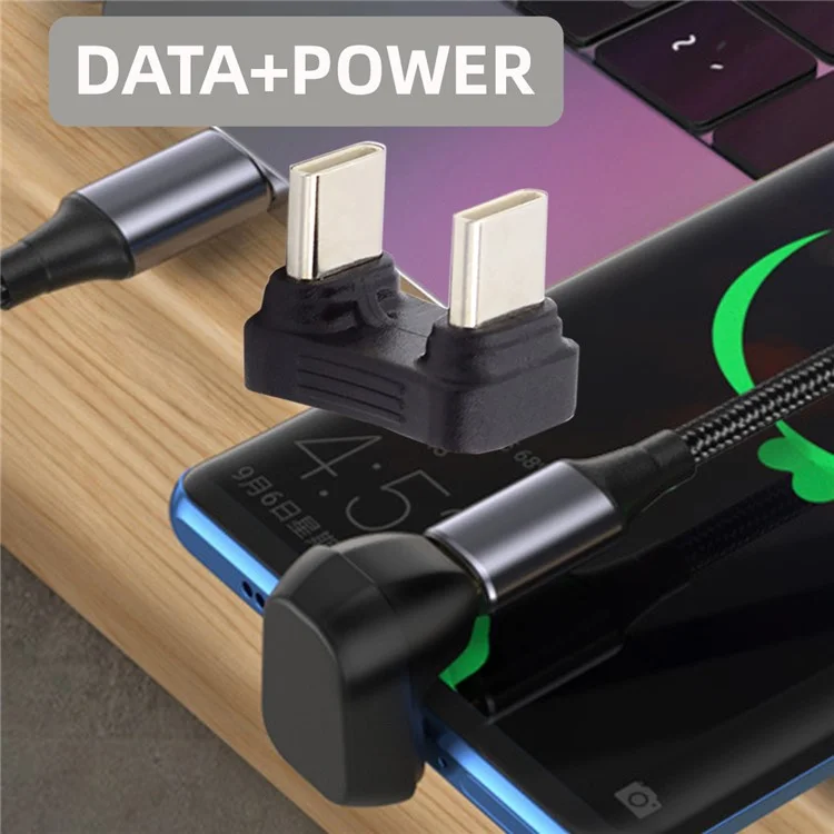 UC-009-MM Gomito a forma di U Adattatore USB-C a doppia testa 480Mbps Trasmissione veloce Maschio Type-C a Maschio Accoppiatore Estensore Convertitore