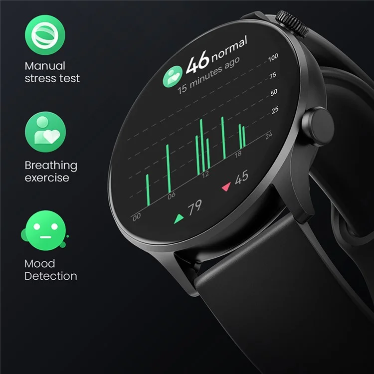 Haylou RT3 LS16 Smart Watch Waterproof Bluetooth Calls 1.43 '' HD Screen Health Status Sports Tracker Monitor Smart Wristband - Bianca