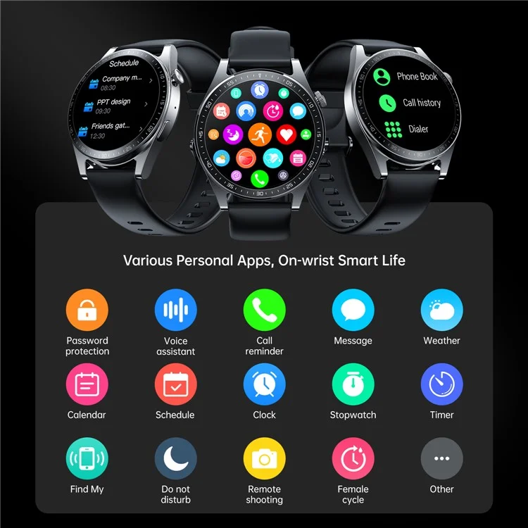 JOYROOM JR-FC2 Classic Series Bluetooth-compatible Call Smart Watch 1.32" Round Screen Waterproof Fitness Bracelet