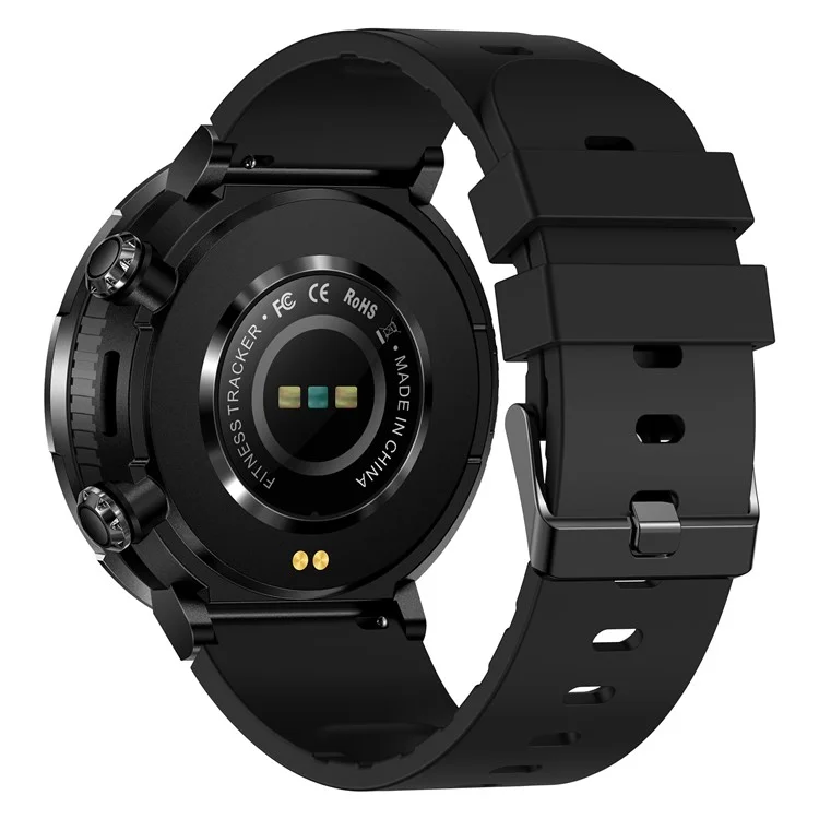Bracelet connecté intelligent T30 HD de 1,6 pouces Bluetooth Appel Montre IP68 Étanche Montre de sport avec surveillance du rythme cardiaque, de l'oxygène sanguin - Noir