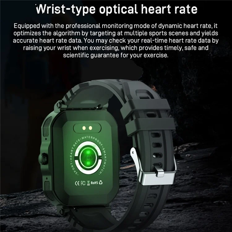 H30 Reloj inteligente de llamada Bluetooth Multi-Deporte Oxígeno en sangre, Monitor del sueño Pantalla de 1,91 pulgadas Pulsera con podómetro - Negro