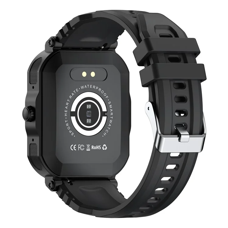 H30 Reloj inteligente de llamada Bluetooth Multi-Deporte Oxígeno en sangre, Monitor del sueño Pantalla de 1,91 pulgadas Pulsera con podómetro - Negro