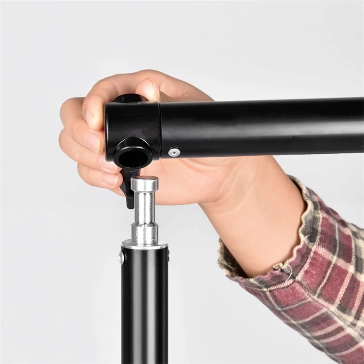 Barre de support de fond de photographie pliable en alliage d'aluminium de 2 m
