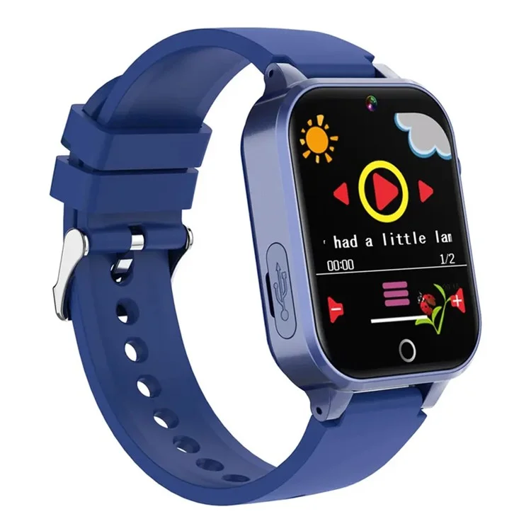 X33 Kids Camera Pedometer Music Game Smart Watch Student Smart Bracelet with Built-in 26 Puzzle Games - Blue