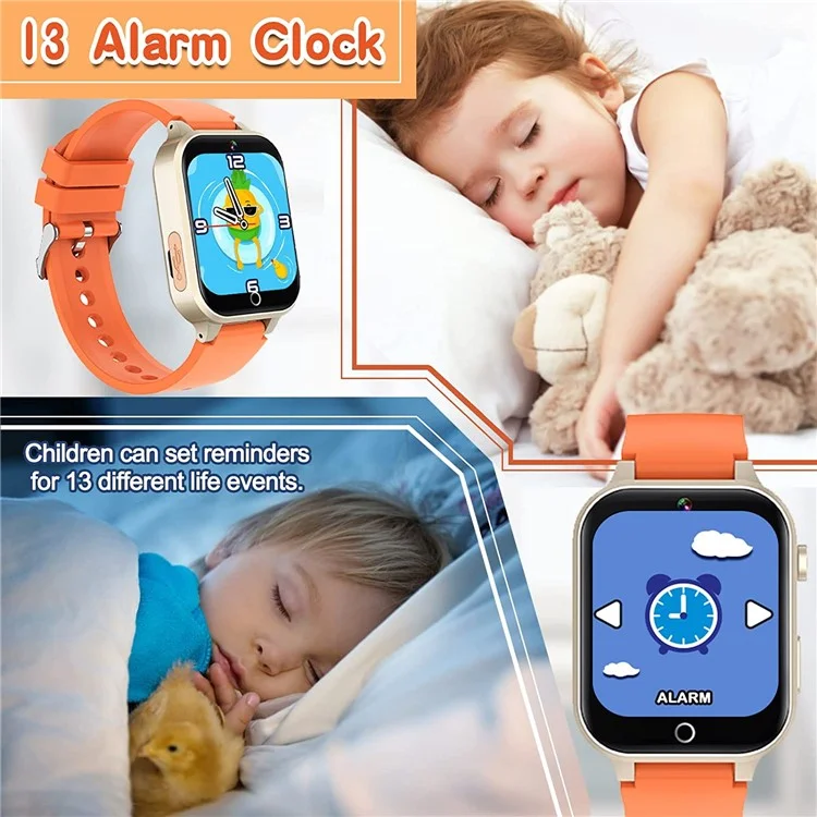 X33 Kids Camera Pedometer Music Game Smart Watch Student Smart Bracelet with Built-in 26 Puzzle Games - Blue