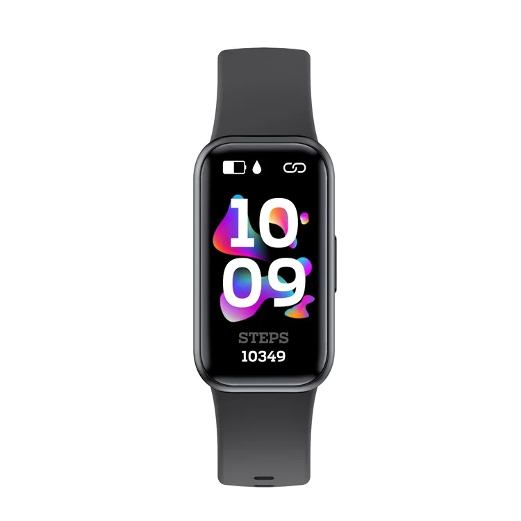 H98 HD 1,47 "touchscreen Smart Bracelet Water Resistant Health Monitoring Fitness Watch Mit TPU -gurt - Schwarz