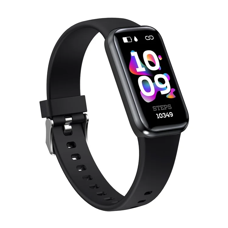 H98 HD 1,47 "touchscreen Smart Bracelet Water Resistant Health Monitoring Fitness Watch Mit TPU -gurt - Schwarz