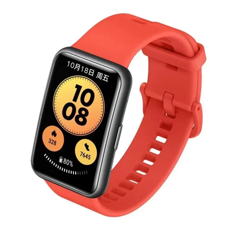 HUAWEI WATCH FIT nouvelle montre intelligente AMOLED de 1,64" 5ATM étanche à l'eau Surveillance de la santé Bracelet de fitness - Rouge