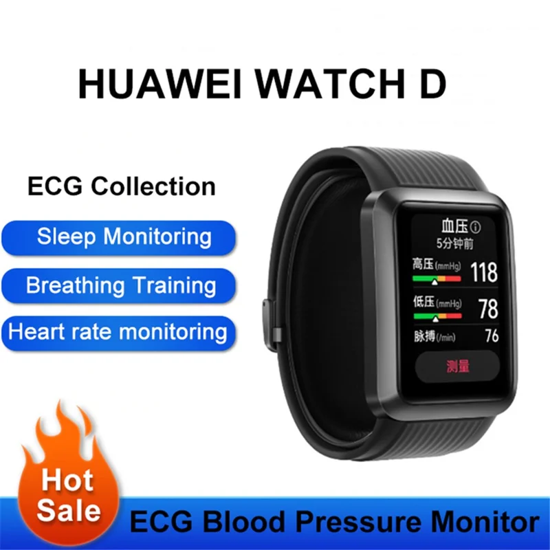 HUAWEI WATCH D 1,64" Smart Bracelet AMOLED Étanche Montre de Fitness avec ECG, Surveillance de la Pression Artérielle - Gris