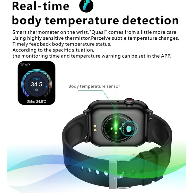 M2 1,96 Zoll HD -bildschirm Smart Watch Bluetooth Call Sports Armband Mit Temperaturherzfrequenzüberwachung - Blau