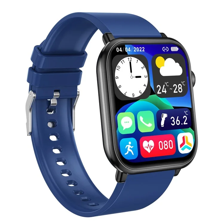 M2 1,96 Zoll HD -bildschirm Smart Watch Bluetooth Call Sports Armband Mit Temperaturherzfrequenzüberwachung - Blau
