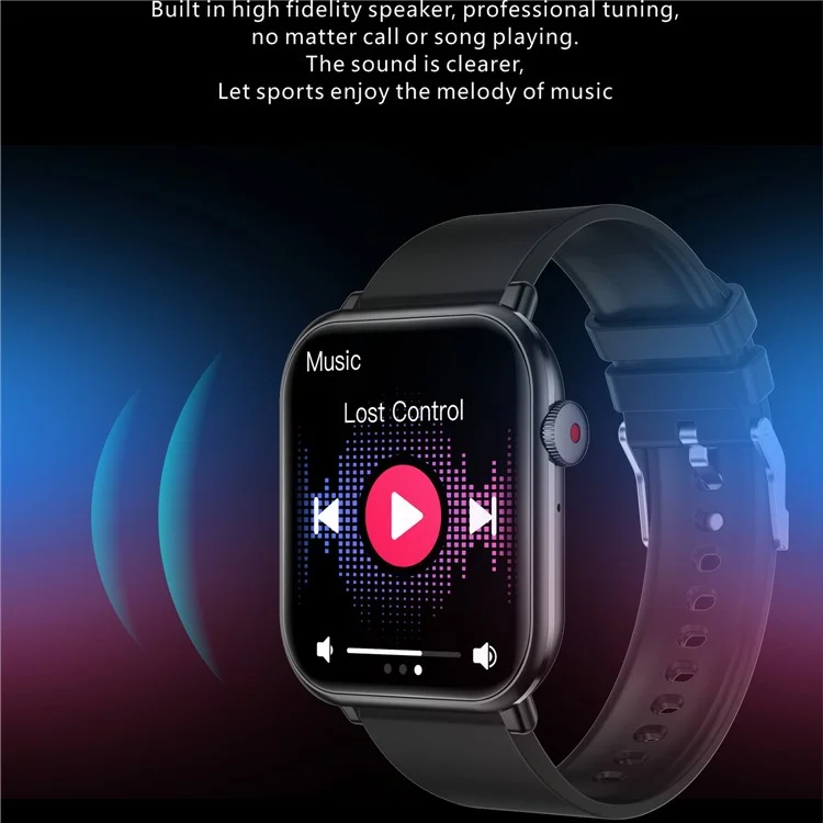 M2 1,96 Zoll HD -bildschirm Smart Watch Bluetooth Call Sports Armband Mit Temperaturherzfrequenzüberwachung - Blau