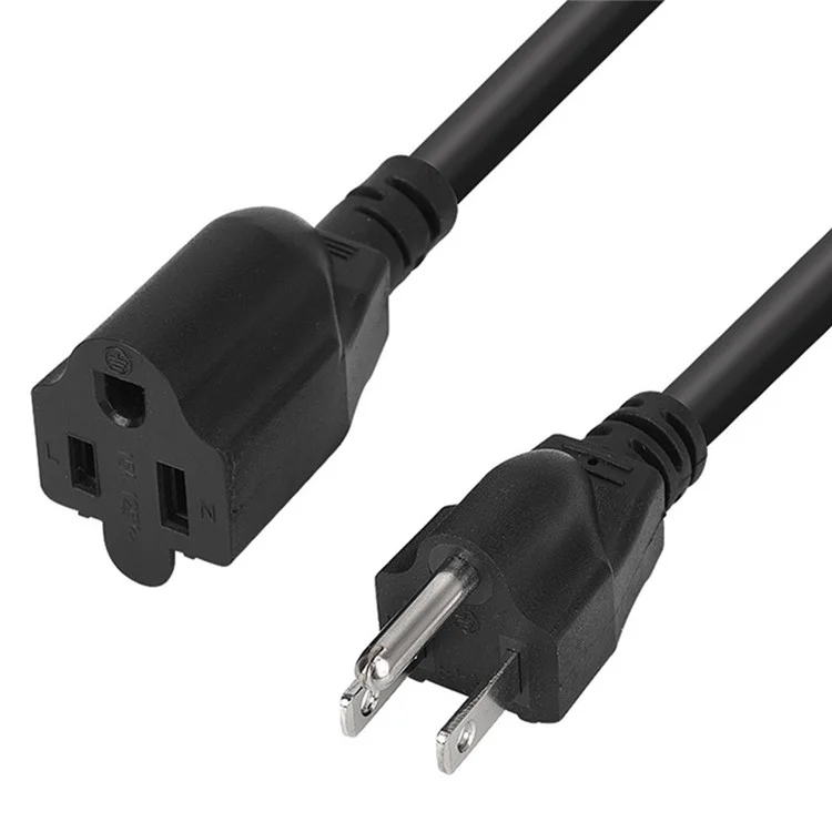 JUNSUNMAY US 0.5m / 1.6ft NEMA 5-15P 1 to 2 Way Outlet NEMA 5-15R SJT 16AWG 3 Prong Extension Power Cable
