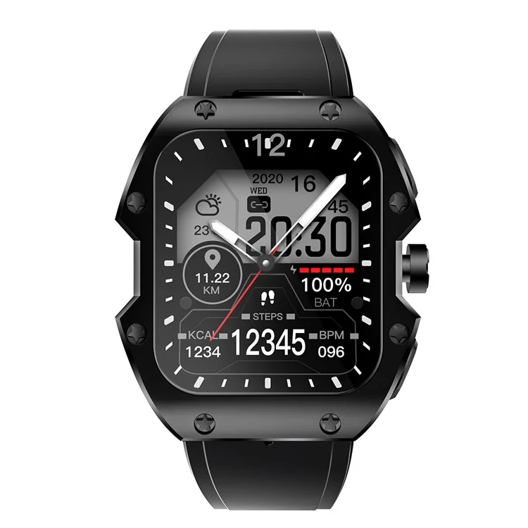 Rogbid Mille 1.91 "ips Bluetooth Smart Watch Appel Answer Answer Watch Fitness Tracker Avec Moniteur de Fréquence Cardiaque, Suivi de L'oxygène Sanguin - Noir