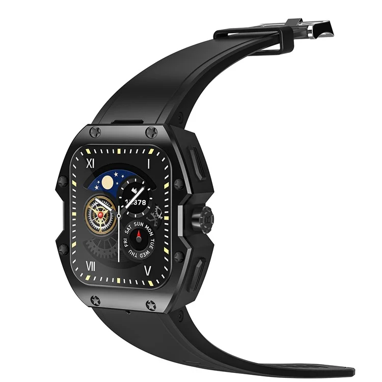 Rogbid Mille 1.91 "ips Bluetooth Smart Watch Respuesta Respuesta de Reloj Fitness Tracker Con Monitor de Frecuencia Cardíaca, Seguimiento de Oxígeno de Sangre - Negro