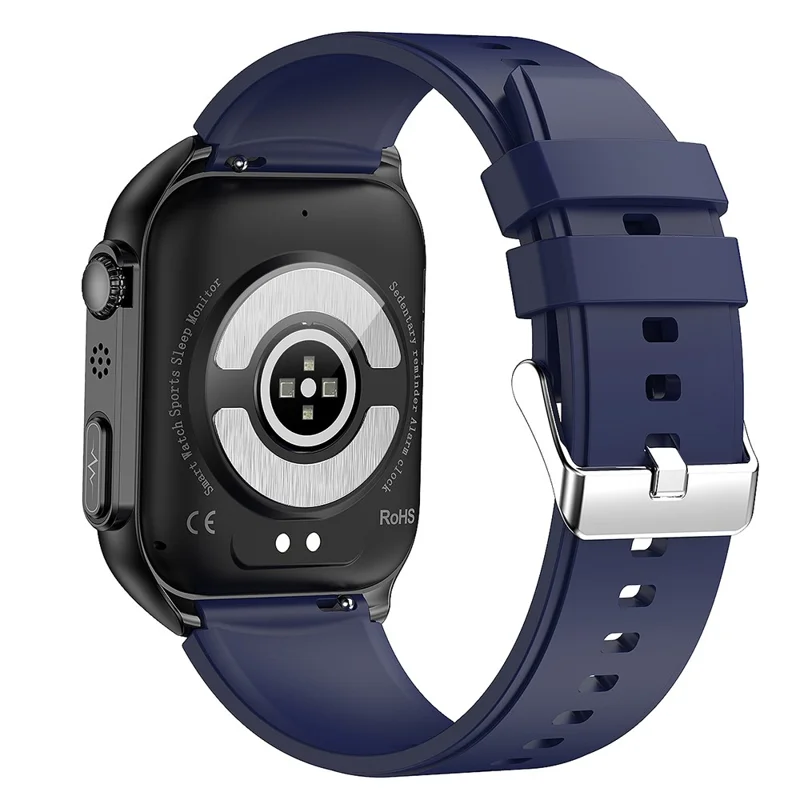 TK12 1.96" ECG + PPG Smart Watch Bluetooth-compatible Call Fitness Bracelet Support Multi-Exercise Mode - Blue / TPU Strap