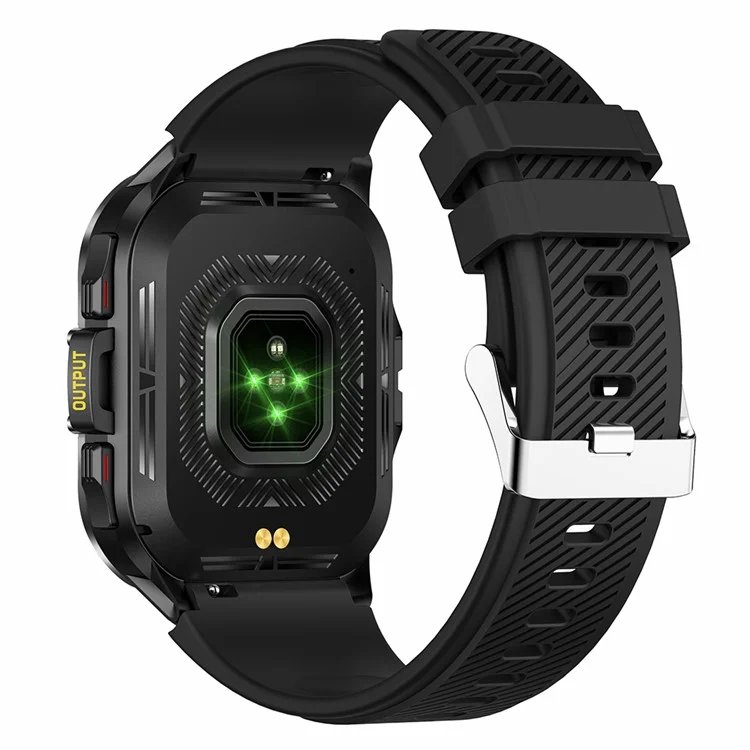 T21 1,96 Polegada de Tela Grande Banda Inteligente Bluetooth Call Sports Watch Com Freqüência Cardíaca, Pressão Arterial, Monitoramento de Oxigênio no Sangue - Preto