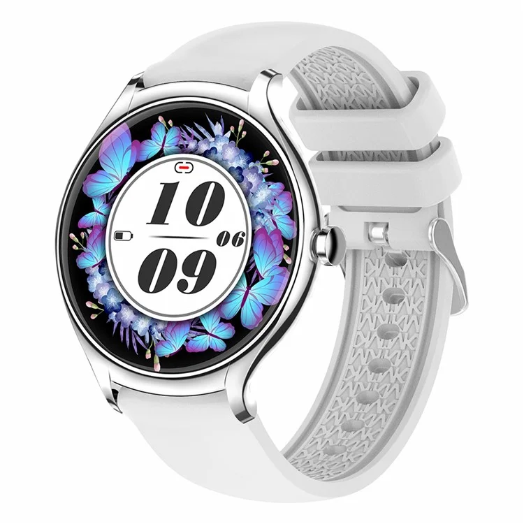 KT67 Smart Watch Blood Pressure Fitness Tracker Wristwatch 1.39-inch Female Sports Bracelet, Silicone Strap - Silver