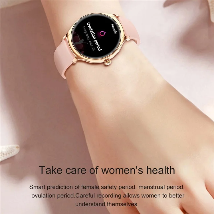 KT67 Smart Watch Blood Pressure Fitness Tracker Wristwatch 1.39-inch Female Sports Bracelet, Silicone Strap - Silver