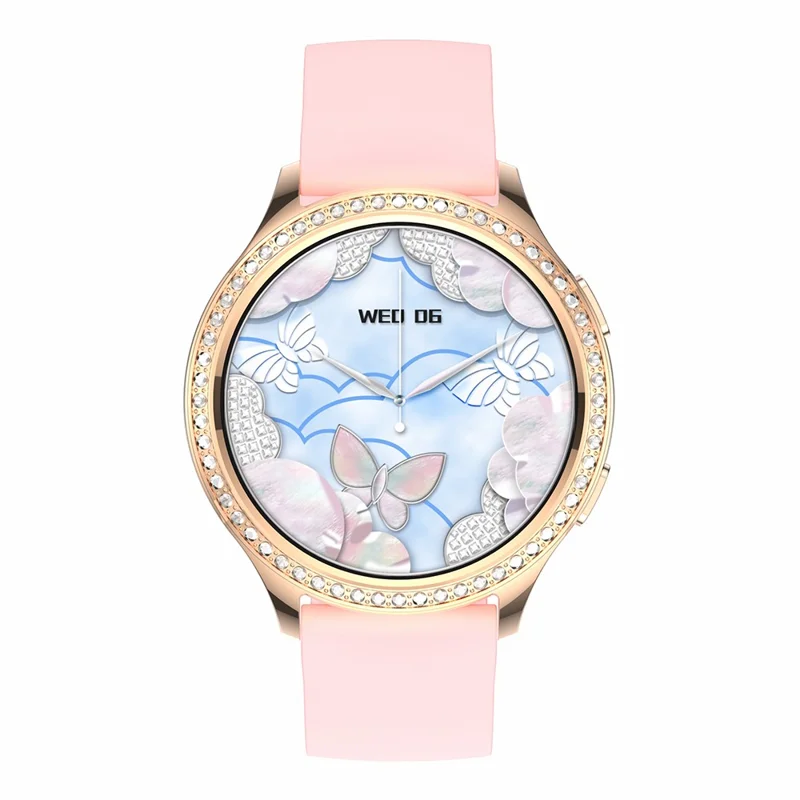 AK53 Strap de Silicona Mujeres Smart Watch Smart Period Menstrual Registro de Frecuencia Cardíaca Monitoreo Del Sueño Sports Smart Bracelet - Oro
