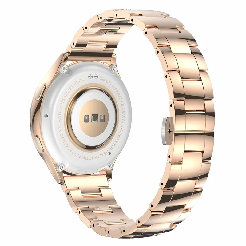 AK53 Steel Strap Women Menstrual Period Record Smart Watch Bluetooth Health Monitoring Sports Smart Bracelet - Gold