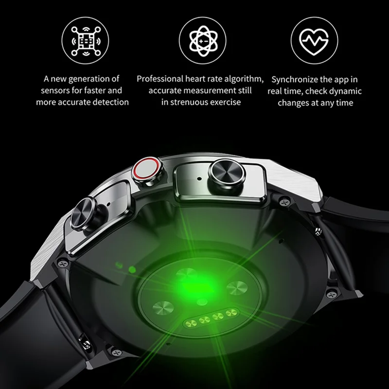 JM08 2-in-1 Bluetooth Call Smart Watch with TWS Headset, 1.28-inch Screen Health Monitor Sports Bracelet - Silver Brown / Leather Strap