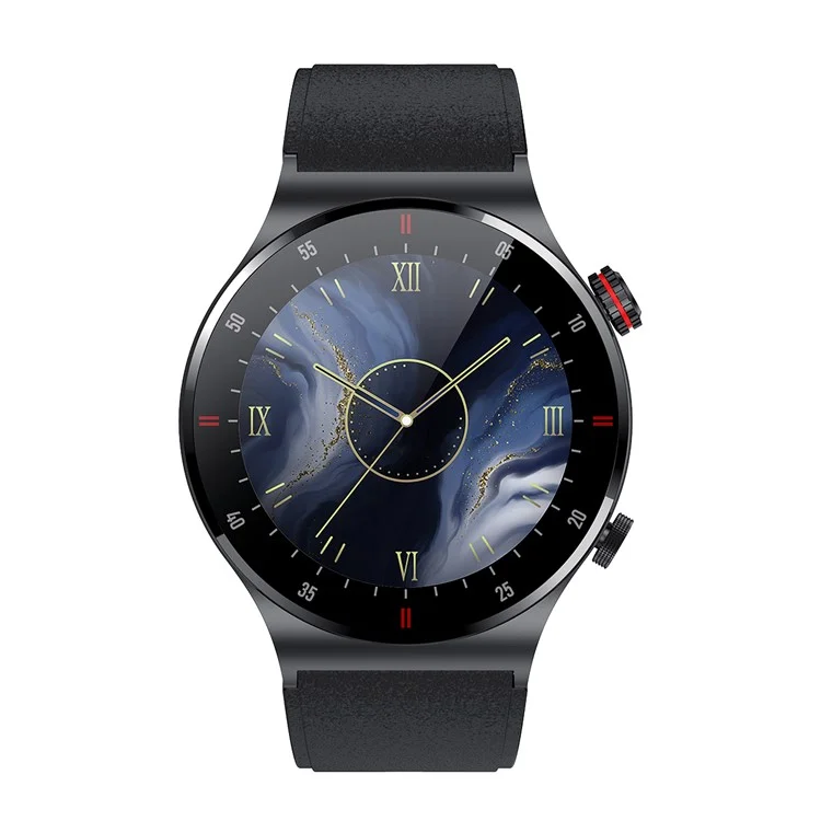 QW33 1.28 inch Smart Watch Music Control Pedometer Bluetooth-compatible Call Multi-Sport Watch with Heart Rate Blood Pressure Monitoring - Black