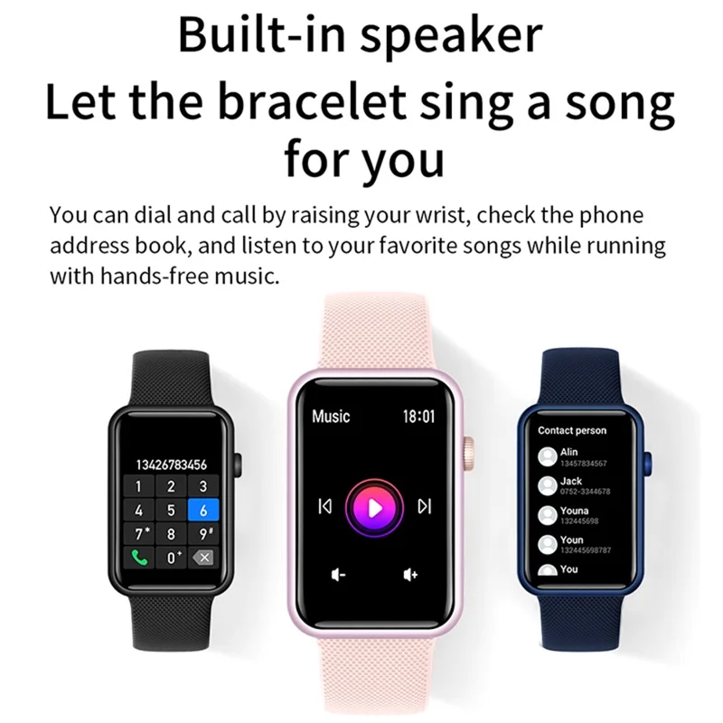 HT5pro 1.57" Ecrã Tátil Completo HD Relógio Inteligente Caixa em Liga de Alumínio Bracelete Elétrico Falante Bluetooth - Preto