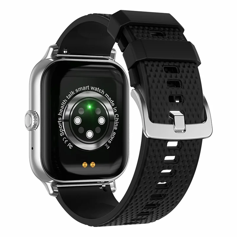 F12 2.02-inch Curved Screen Smart Watch with Encoder Bluetooth-compatible Calling Smart Bracelet with Health Monitoring - Silver / Black