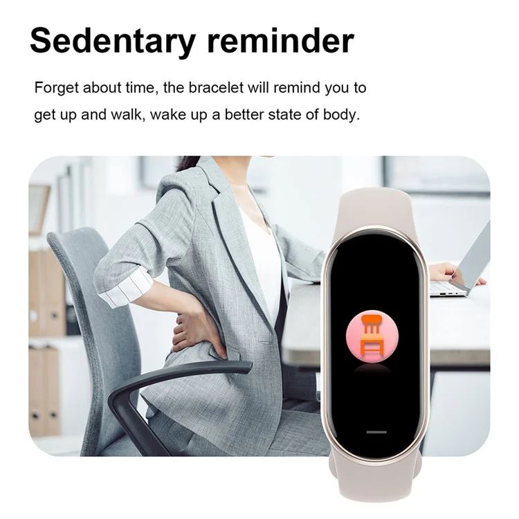 M8 1.14'' Smart Watch Fitness Activity Monitor Watch Heart Rate, Blood Pressure, Blood Sugar, Sleep Tracking - Orange