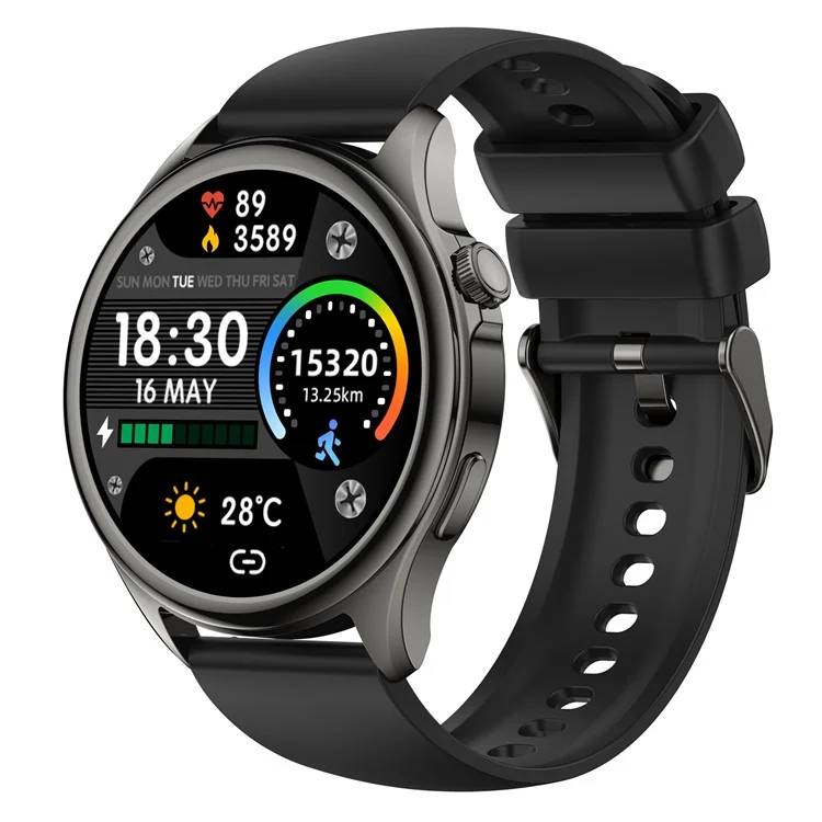 S59 de 1,39 Polegada Sports Sports Smart Watch Bluetooth Chamando a Pressão da Frequência Cardíaca Monitoramento de Pressão Smart Bracelet - Preto