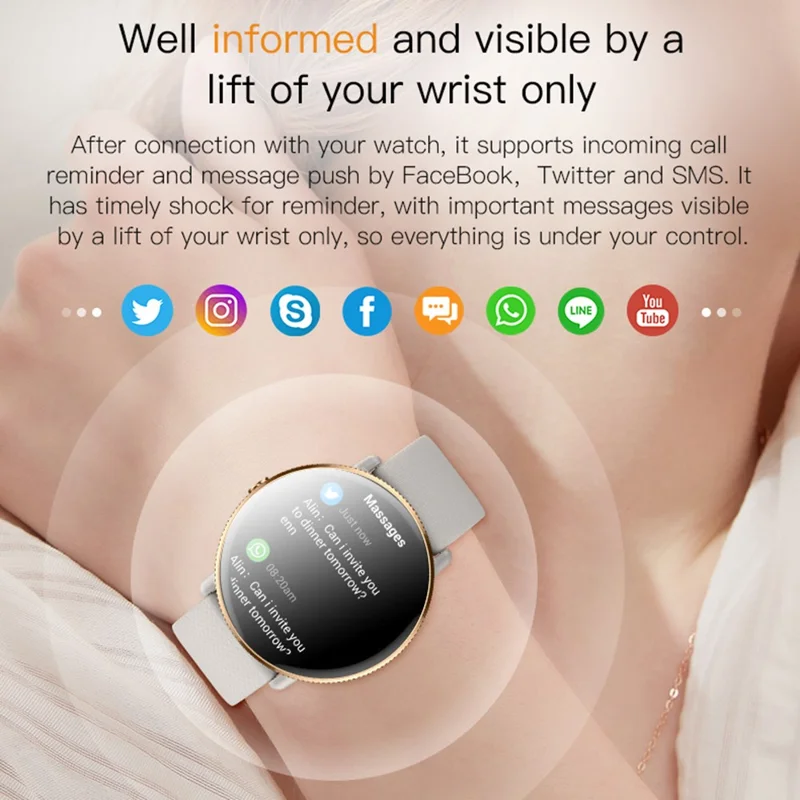 S61 1.43-inch AMOLED Screen Women Smart Watch Heart Rate Monitoring Bluetooth-compatible Calling Waterproof Smart Bracelet - Silver