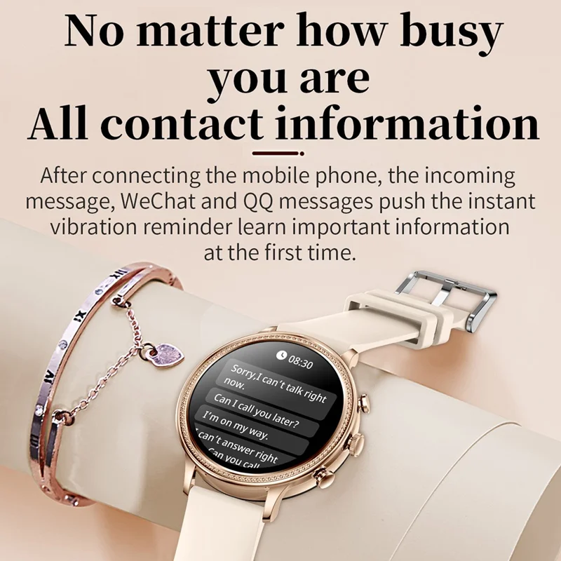 Orologio Smartwatch Fossil V60 da 1,39" a Schermo Tattile Impermeabile con Cinturino in Silicone, Chiamata Bluetooth, Monitoraggio della Frequenza Cardiaca e del Sonno per Donna - Grigio 