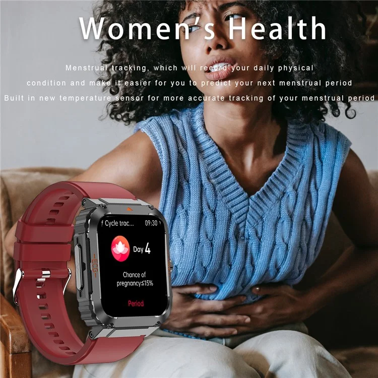 ET550 Sports Armband ECG Blutzucker Herzfrequenz Körpertemperatur Überwachung Bluetooth Anruf Smartwatch, Silikonarmband - Schwarz