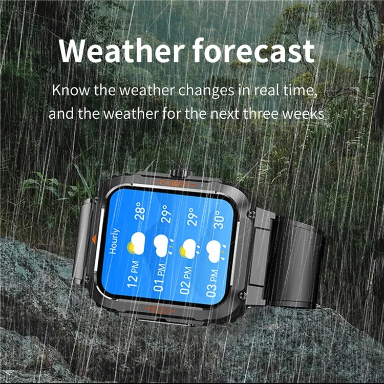 ET550 Sports Bracelet ECG Stoode Stood Cardre Calde Corpory Tembor Tempering Tempeing Bluetooth Call Smart Watch, Slicone Strap - Noir