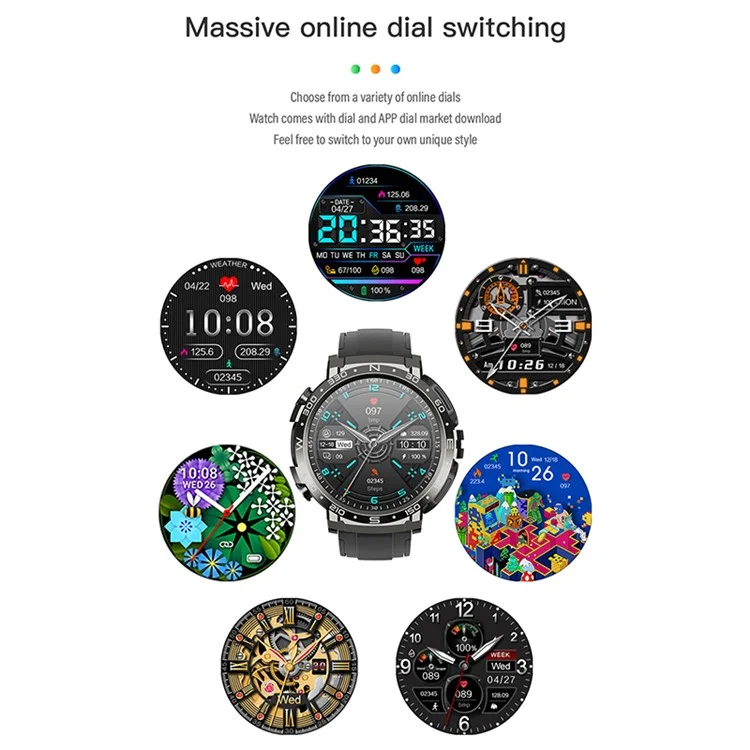 M68PLUS 3-em-1 Headset Smart Watch 1,52 polegadas Tela TFT HD Redonda Pulseira Esportiva Suporte Dupla Chamada, Música Local