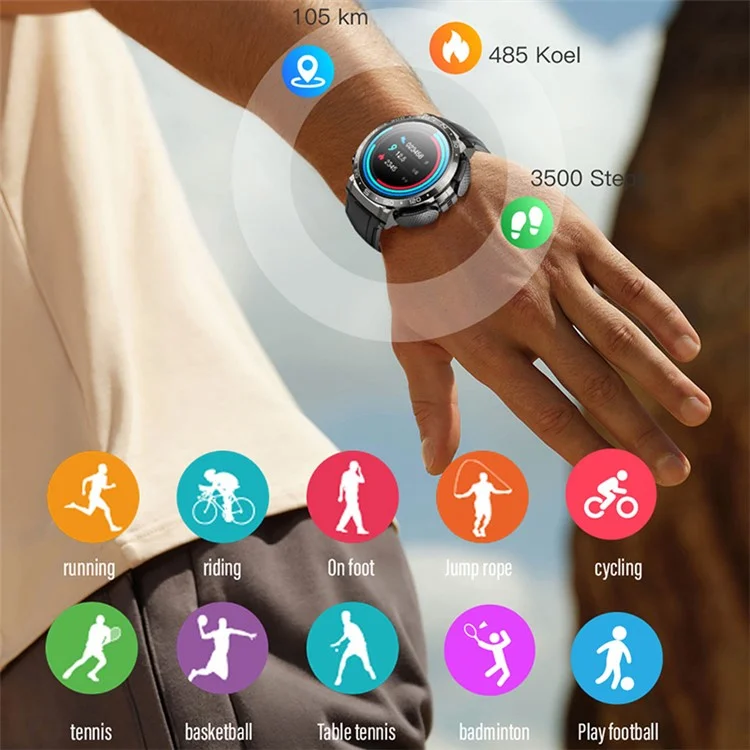 M68PLUS 3-em-1 Headset Smart Watch 1,52 polegadas Tela TFT HD Redonda Pulseira Esportiva Suporte Dupla Chamada, Música Local