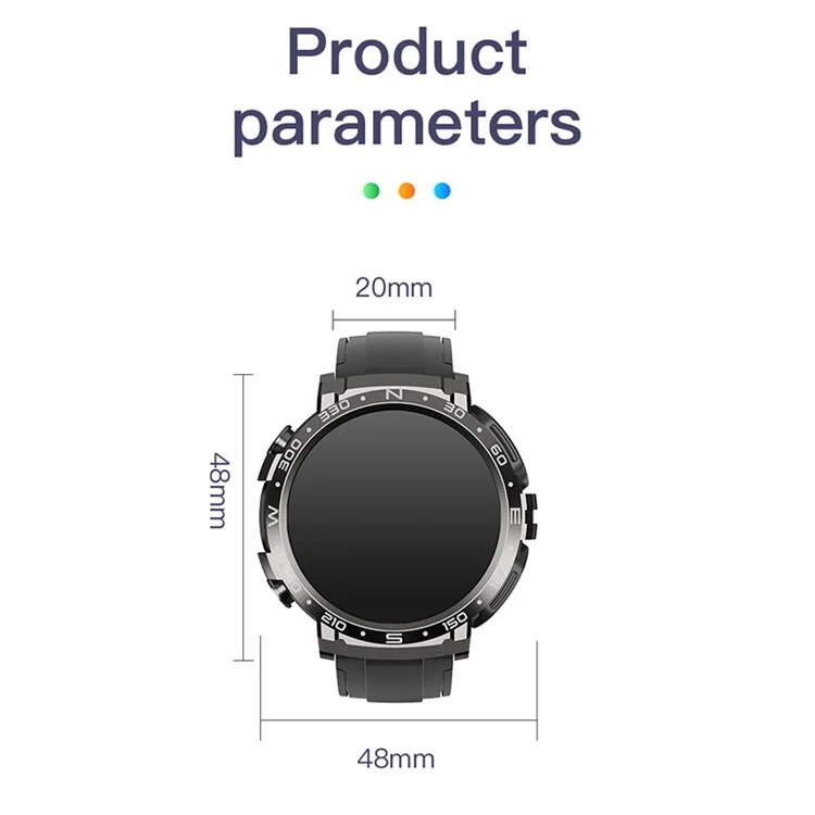 M68PLUS 3-em-1 Headset Smart Watch 1,52 polegadas Tela TFT HD Redonda Pulseira Esportiva Suporte Dupla Chamada, Música Local