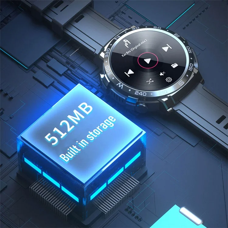 M68PLUS 3-em-1 Headset Smart Watch 1,52 polegadas Tela TFT HD Redonda Pulseira Esportiva Suporte Dupla Chamada, Música Local