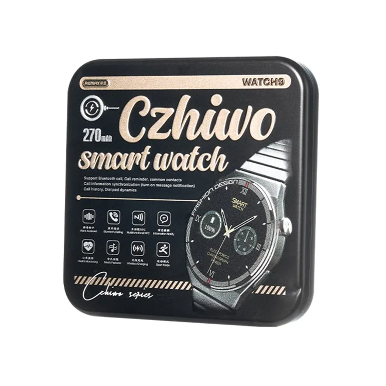 REMAX Watch9 Smartwatch mit Multifunktions-Gesundheitsüberwachung und Sportarmband mit drahtlosen Sprachgesprächen - Metallarmband