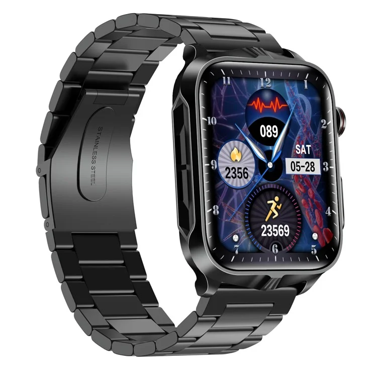 TK11P Breathing Training Smart Watch Electrotherapy+ECG Health Monitor Bracelet, Steel Strap
